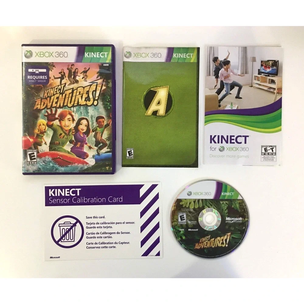 Kinect Adventures (Microsoft Xbox 360, 2010) CIB Complete - US Seller